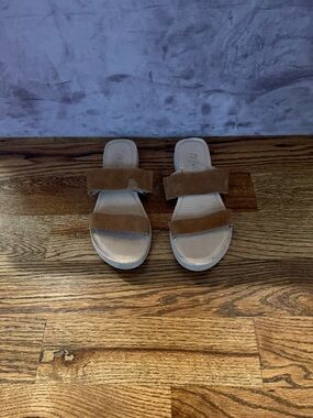 Suede brown flats